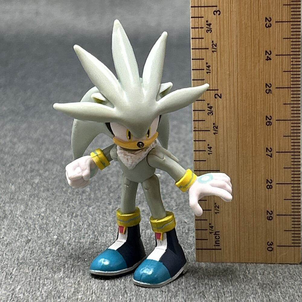 Jazwares Silver Sonic The Hedgehog 3" Action Figure Sega Toy Posable Limbs